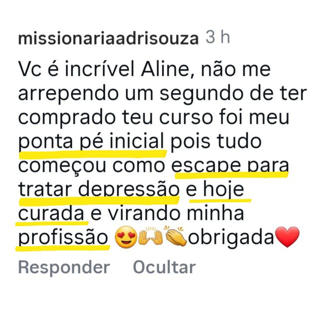Print de comentário no Instagram